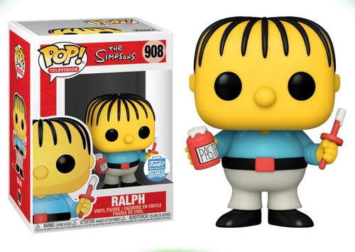 Ralph Wiggum #908  with Paste The Simpsons  Funko Shop Exclusive Pop