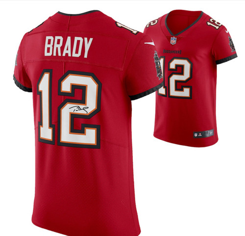 Tom Brady Tampa Bay Buccaneers Autographed Nike Game Player Red Replica Jersey Tom Brady Tampa Bay Buccaneers Autographed Nike Game Player Red Replica Jersey