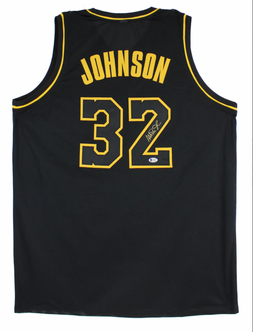 Magic Johnson Los Angeles Lakers Autographed NBA Custom Black Mamba Basketball Jersey Magic Johnson Los Angeles Lakers Autographed NBA Custom Black Mamba Basketball Jersey