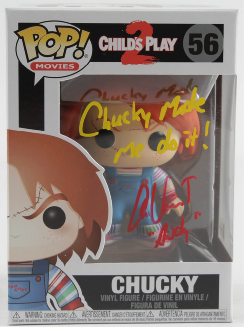 Alex Vincent #56 Child’s Play 2 Chucky Autographed Funko Pop with Inscriptions