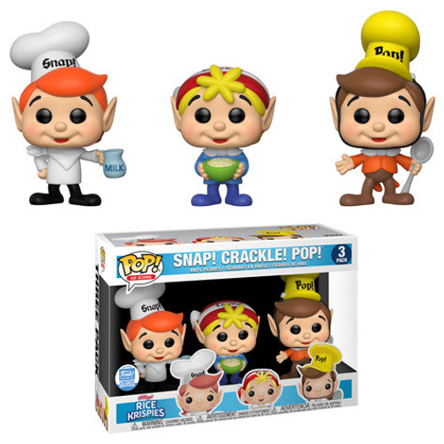 Snap, Crackle, Pop, Kellogg’s Rice Krispies Funko Shop Exclusive 3 Pack Pop Vinyl