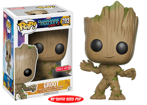 Groot #202 Ten Inch Life Size Marvel Guardians of the Galaxy Target Exclusive Funko Pop with Soft Protector