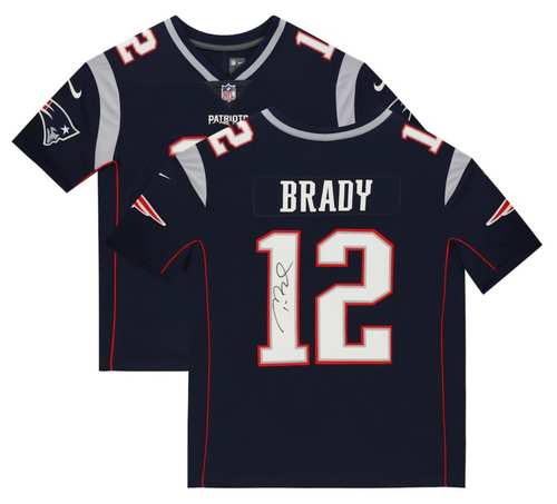 Tom Brady New England Patriots Autographed Nike Limited Navy Jersey