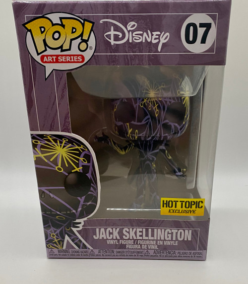 Jack Skellington #07 Black  Artwork Disney Hot Topic Exclusive Funko Pop