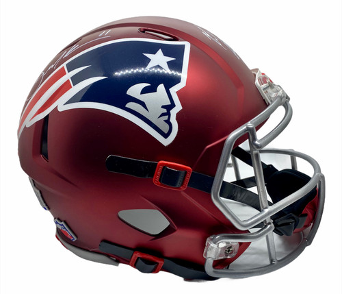Julian Edelman Rob Gronkowski New England Patriots Dual Autographed Blaze Full Size Replica Helmet Julian Edelman Rob Gronkowski New England Patriots Dual Autographed Blaze Full Size Replica Helmet