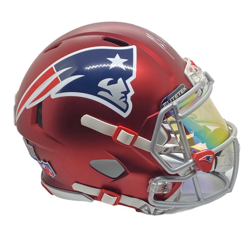 Rob Gronkowski New England Patriots Autographed Blaze Full Size Replica Helmet Rob Gronkowski New England Patriots Autographed Blaze Full Size Replica Helmet
