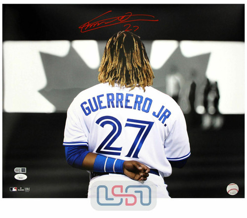 Vladimir Guerrero Jr Autographed Signed Toronto Blue Jays 36x44 Jersey Frame