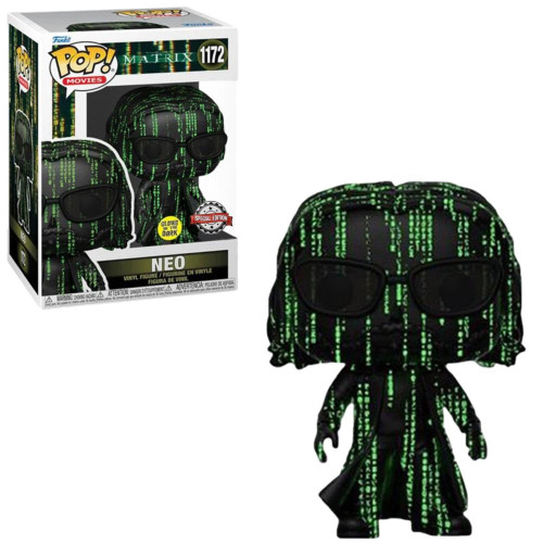 Neo #1172 Coded The Matrix Glows in the dark Special Edition Funko Pop