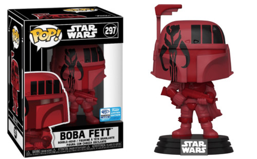 Boba Fett #297 Futura Red Star Wars Wonder Con Limited Edition Funko Pop with Hard Stack Boba Fett #297 Futura Red Star Wars Wonder Con Limited Edition Funko Pop with Hard Stack