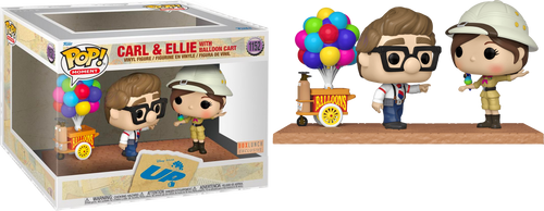 Carl and Ellie #1152 with Balloon Cart #698 Disney Up Exclusive Funko Pop Movie Moments