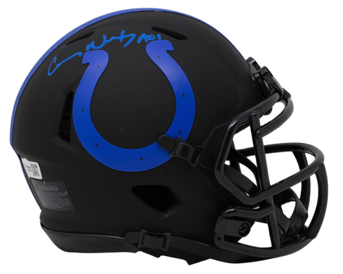 Carson Wentz Indianapolis Colts Autographed Mini Eclipse Football Helmet Carson Wentz Indianapolis Colts Autographed Mini Eclipse Football Helmet