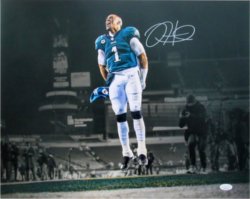 Jalen Hurts Philadelphia Eagles  Autographed After Game Celebration 16x20  photo