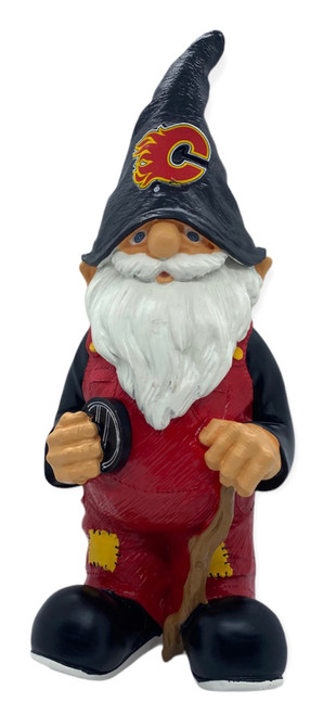 Calgary Flames NHL Resin Garden Gnome with Cane Calgary Flames NHL Resin Garden Gnome with Cane