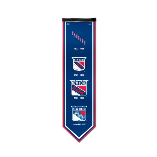 New York Rangers NHL Legacy Premium Felt Logo 8x30 Banner