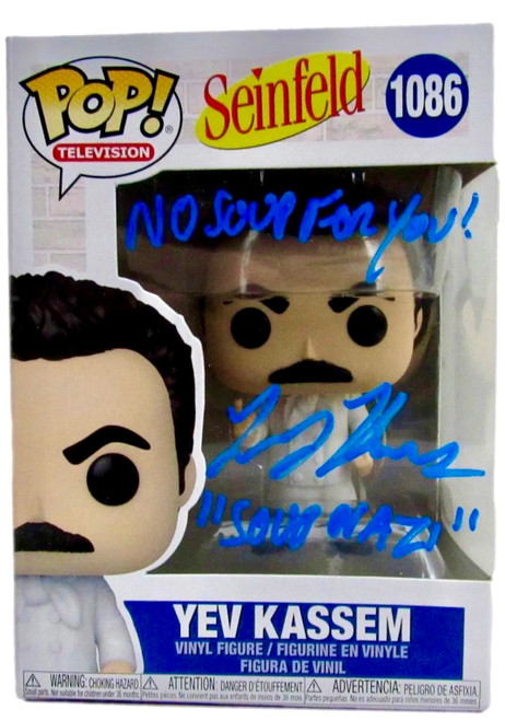 Larry Thomas #1086 Seinfeld Yev Kassem Signed Funko Pop with inscriptions Larry Thomas #1086 Seinfeld Yev Kassem Signed Funko Pop with inscriptions