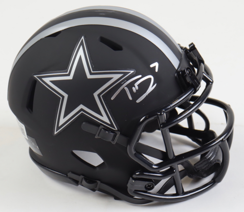 Trevon Diggs Dallas Cowboys Autographed Speciality  Eclipse Mini Football Helmet