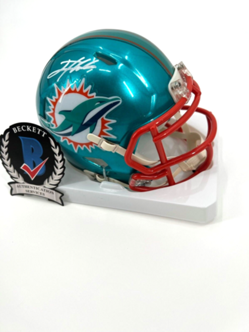 Jevon Holland  Miami Dolphins Autographed Flash Speed Mini Football Helmet