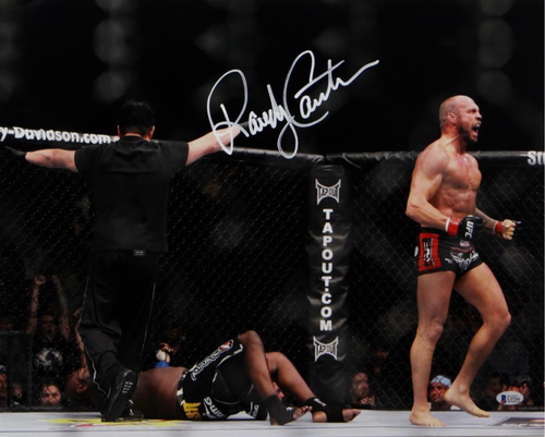 Randy Couture UFC Autographed 16x20 Knock Out Photo