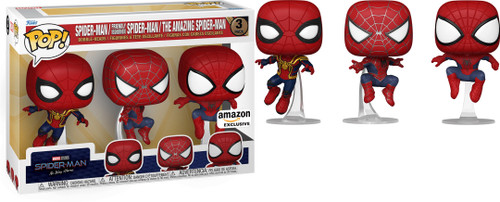 Spider-Man No Way Home Marvel Amazon 3 Pack Exclusive Funko Pop Spider-Man No Way Home Marvel Amazon 3 Pack Exclusive Funko Pop
