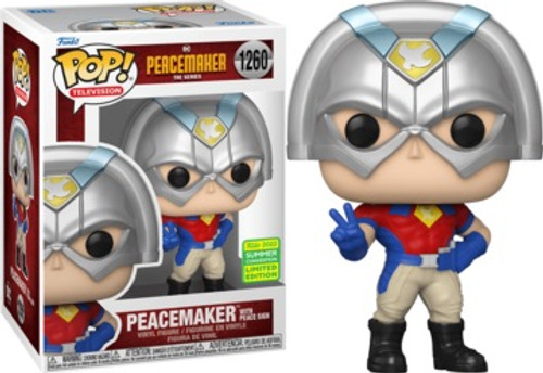 Peacemaker with Peace Sign #1260 Summer Convention Exclusive Funko Pop Peacemaker with Peace Sign #1260 Summer Convention Exclusive Funko Pop