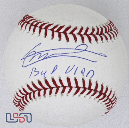 Vladimir Guerrero Jr Toronto Blue Jays Autographed MLB Baseball with “Bad Vlad” Inscription Vladimir Guerrero Jr Toronto Blue Jays Autographed MLB Baseball with “Bad Vlad” Inscription