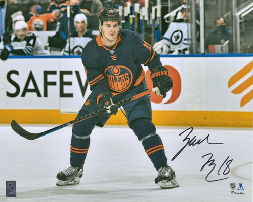Zach Hyman Edmonton Oilers Autographed Alternate Jersey Skating 16x20 Photo