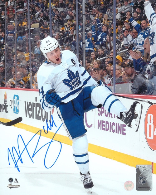 Morgan Reilly Toronto Maple Leafs Autographed Goal Celebration 8x10 Photo