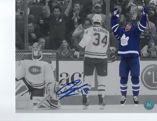 Andreas Johnsson Toronto Maple Leafs Autographed 1st Goall celebration 8x10 Photo