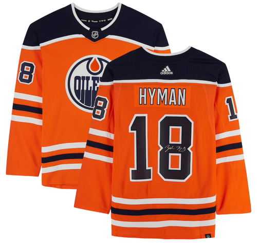 Zach Hyman Edmonton Oilers  Autographed Orange Adidas On-Ice Authentic Jersey