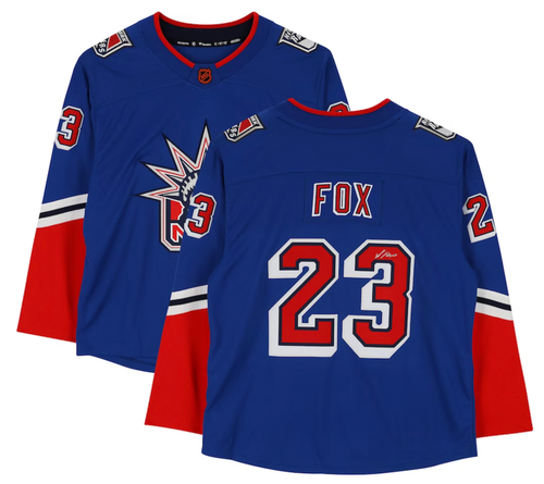 Adam Fox New York Rangers Autographed Reverse Retro Fanatics 2.0 Breakaway Jersey