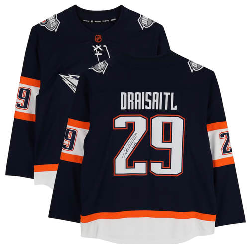 Leon Draisaitl Edmonton Oilers  Autographed Reverse Retro Fanatics Breakaway Jersey