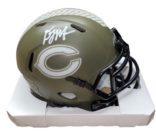 DJ Moore Chicago Bears Autographed Speciality Salute to Service Mini Helmet DJ Moore Chicago Bears Autographed Speciality Salute to Service Mini Helmet