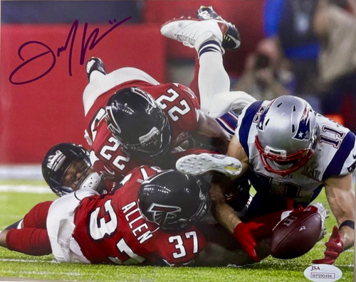 Julian Edelman New England Patriots Autographed The Super Bowl Catch 8x10 Photo