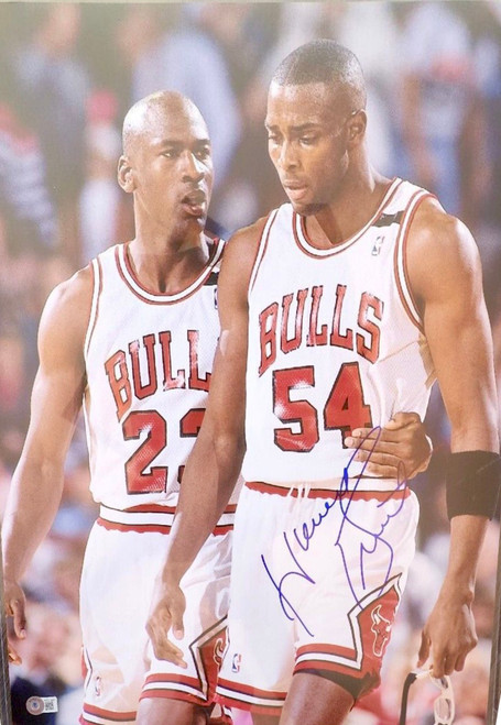 Horace Grant with Michael Jordan Chicago Bulls Autographed 16x20 Photo