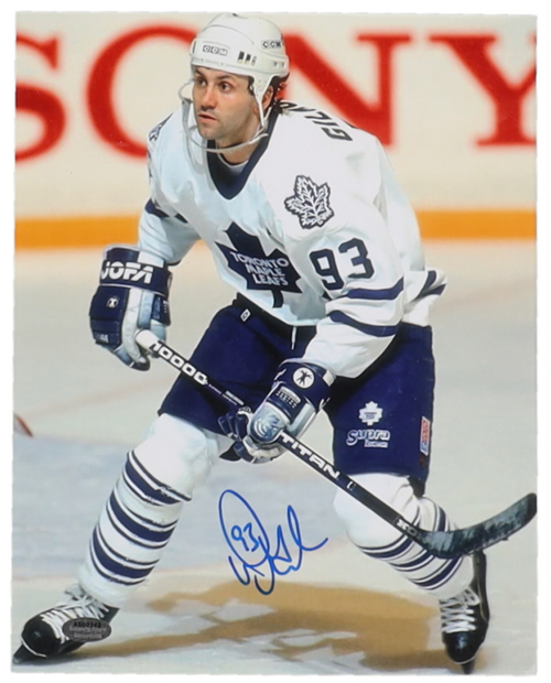 Doug Gilmour  Autographed Watching the Play 8x10 Photo Doug Gilmour  Autographed Watching the Play 8x10 Photo