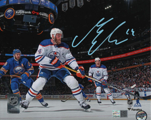 Leon Draisaitl Edmonton Oilers Fanatics Authentic Autographed 8 x 10  Reverse Retro Jersey Skating Photograph