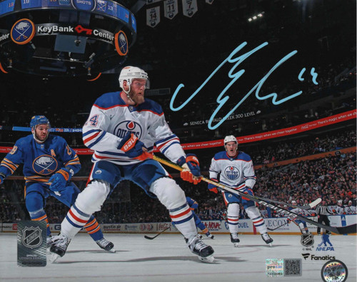 Mattias Ekholm Edmonton Oilers Autographed Defensive Zone 8x10 Photo