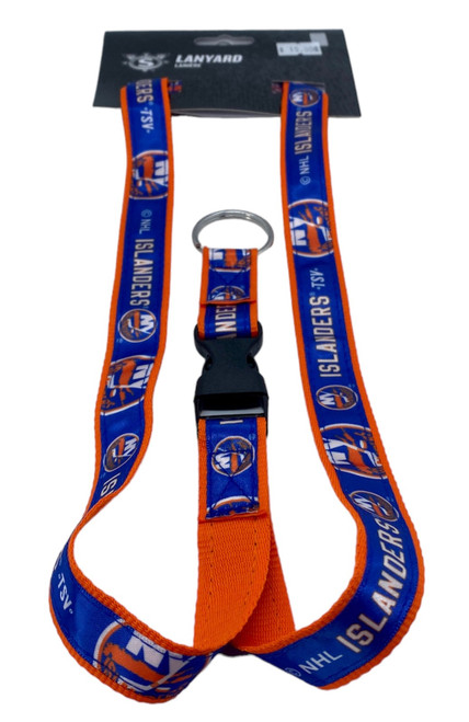 New York islanders NHL Team Color Lanyard with Detachable Buckle 1 Inch New York islanders NHL Team Color Lanyard with Detachable Buckle 1 Inch