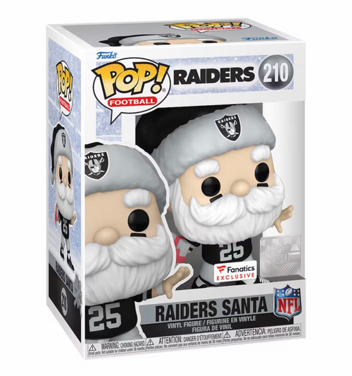 Las Vegas Raiders NFL Santa Claus Fanatics Exclusive Funko Pop Las Vegas Raiders NFL Santa Claus Fanatics Exclusive Funko Pop
