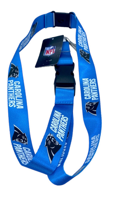 Carolina Panthers NFL Team Color Lanyard with Detachable Buckle 1 Inch Carolina Panthers NFL Team Color Lanyard with Detachable Buckle 1 Inch