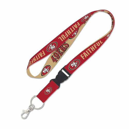 San Francisco 49ers NFL Slogan “Faithful” Lanyard with Detachable Buckle 1 Inch San Francisco 49ers NFL Slogan “Faithful” Lanyard with Detachable Buckle 1 Inch
