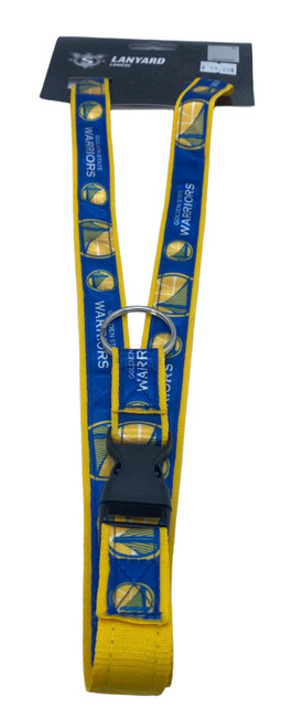 Golden State Warriors Team Colour Woven Repeat Logo Lanyard with Detachable Buckle 1 Inch Golden State Warriors Team Colour Woven Repeat Logo Lanyard with Detachable Buckle 1 Inch