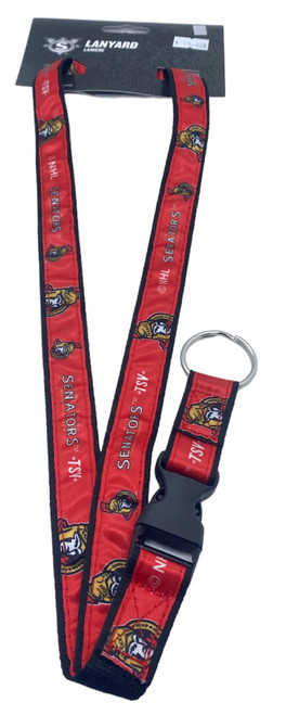 Ottawa Senators Team Colour Woven Repeat Logo Lanyard with Detachable Buckle 1 Inch Ottawa Senators Team Colour Woven Repeat Logo Lanyard with Detachable Buckle 1 Inch