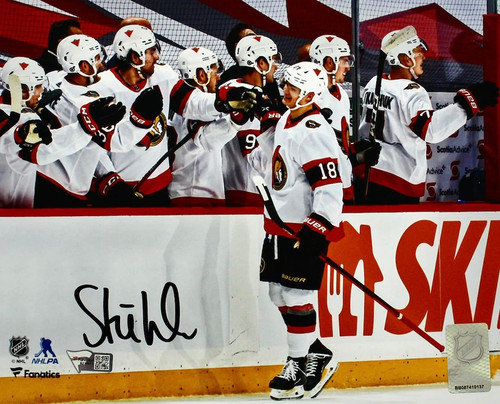 Tim Stutzle Ottawa Senators Autographed Goal Celebration 8x10 Photo Tim Stutzle Ottawa Senators Autographed Goal Celebration 8x10 Photo