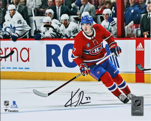 Kirby Dach Montreal Canadiens Autographed Skating Up 8x10 Photo