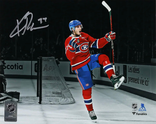 Kirby Dach Montreal Canadiens Autographed Goal Celebration Spotlight 8x10 Photo