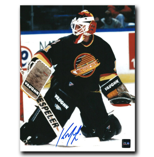 Kirk McLean Vancouver Canucks Autographed Retro Save 8x10 Photo