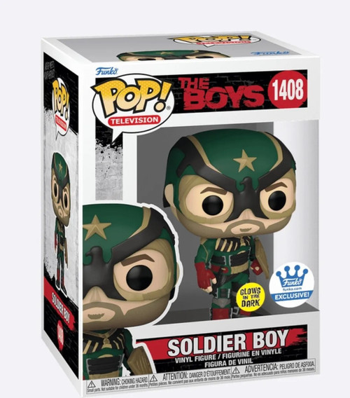 Soldier Boy #1408 The Boys GITD Funko Shop Exclusive Pop Soldier Boy #1408 The Boys GITD Funko Shop Exclusive Pop