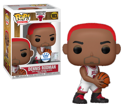 Dennis Rodman Red Hair #103 NBA Chicago Bulls Funko Shop Exclusive Pop