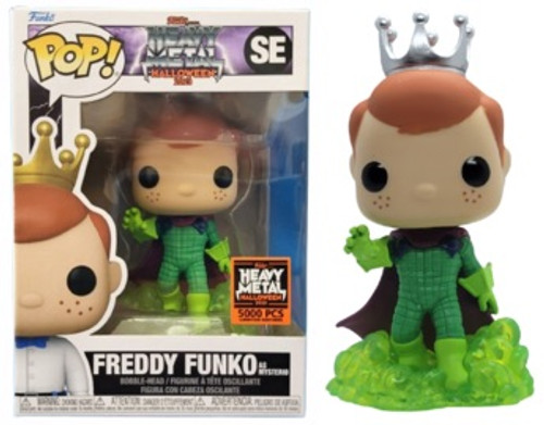 Dented Box Freddy Funko as Mysterio SE Heavy Metal Halloween 5000 Pieces Limited Edition Exclusive Funko Pop Dented Box Freddy Funko as Mysterio SE Heavy Metal Halloween 5000 Pieces Limited Edition Exclusive Funko Pop